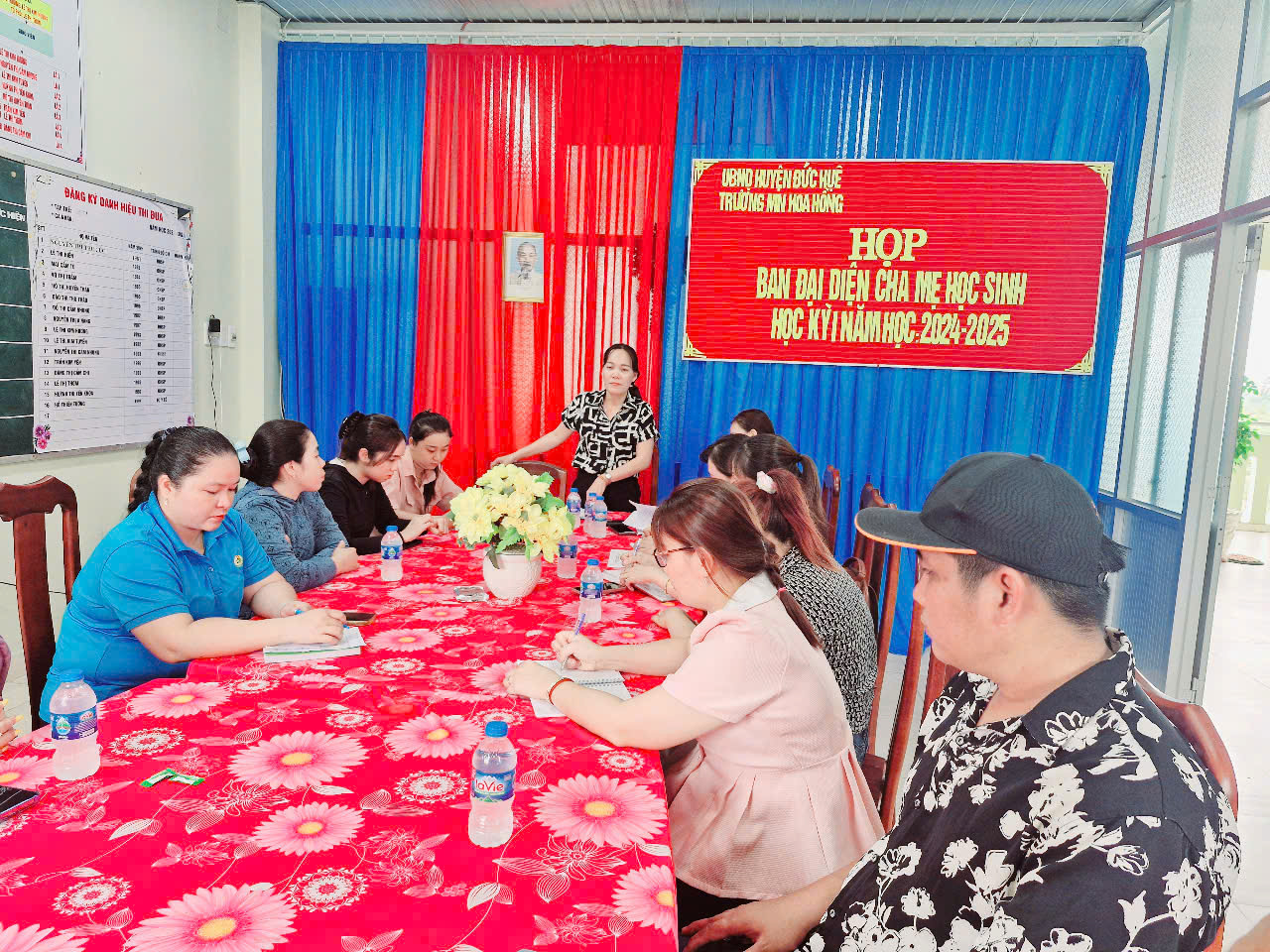 TRƯỜNG MẦM NON HOA HỒNG TỔ CHỨC HỌP SƠ KẾT BAN ĐẠI DIỆN CHA MẸ HỌC  HỌC KỲ I- NĂM HỌC: 2024-2025