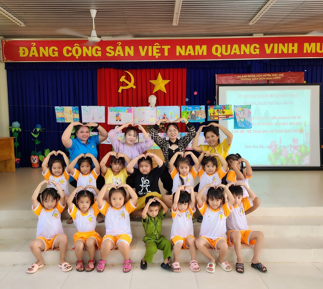 Hội thi " bé vẽ tranh" chủ đề An toàn giao thông năm học 2023-2024